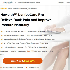 Hewelth LumboCare Pro product visual